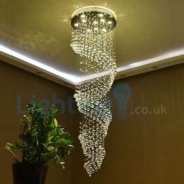 Designer Touch Decorative Modern Contemporary Chandelier Flush mount Pendant Fixture Crystal Rain Drop Light
