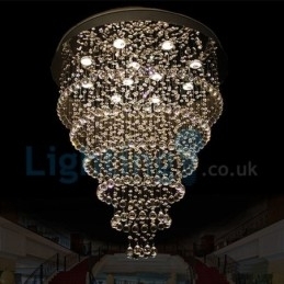 Designer Touch Decorative Modern Contemporary Chandelier Flush mount Pendant Fixture Crystal Rain Drop Light