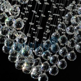 Designer Touch Decorative Modern Contemporary Chandelier Flush mount Pendant Fixture Crystal Rain Drop Light