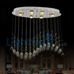 Designer Touch Decorative Modern Contemporary Chandelier Flush mount Pendant Fixture Crystal Rain Drop Light