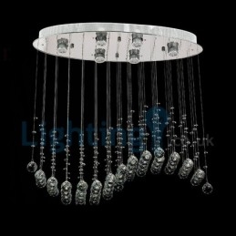 Designer Touch Decorative Modern Contemporary Chandelier Flush mount Pendant Fixture Crystal Rain Drop Light