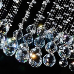 Designer Touch Decorative Modern Contemporary Chandelier Flush mount Pendant Fixture Crystal Rain Drop Light