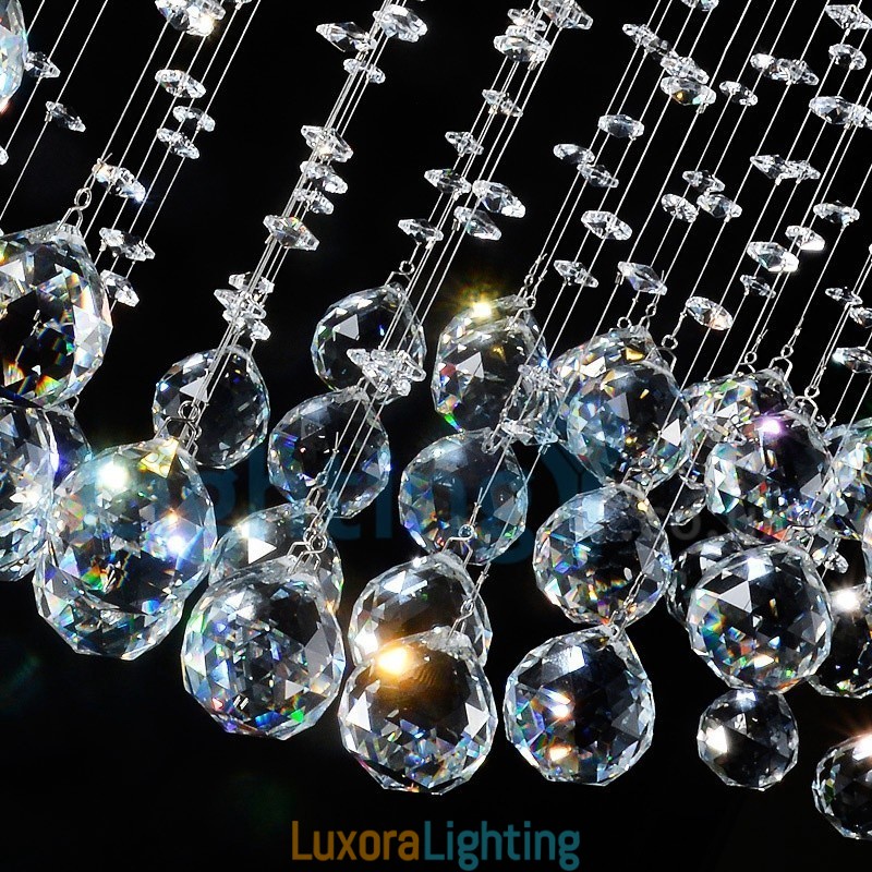Designer Touch Decorative Modern Contemporary Chandelier Flush mount Pendant Fixture Crystal Rain Drop Light