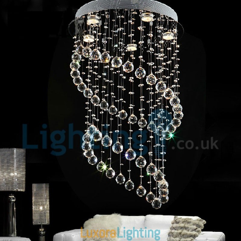 Designer Touch Decorative Modern Contemporary Chandelier Flush mount Pendant Fixture Crystal Rain Drop Light