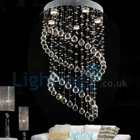 Designer Touch Decorative Modern Contemporary Chandelier Flush mount Pendant Fixture Crystal Rain Drop Light