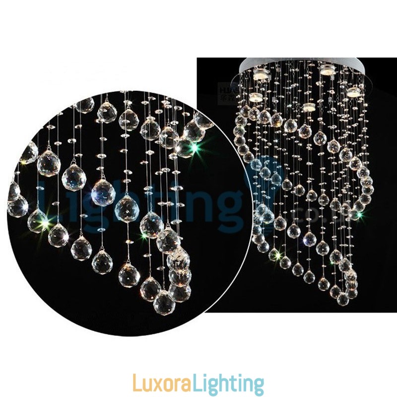 Designer Touch Decorative Modern Contemporary Chandelier Flush mount Pendant Fixture Crystal Rain Drop Light