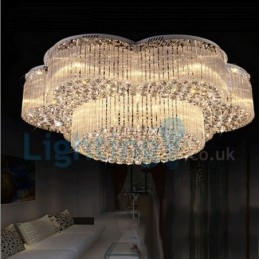 Designer Touch Decorative Modern Contemporary Chandelier Flush mount Pendant Fixture Crystal Rain Drop Light