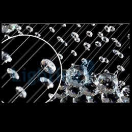 Designer Touch Decorative Modern Contemporary Chandelier Flush mount Pendant Fixture Crystal Rain Drop Light