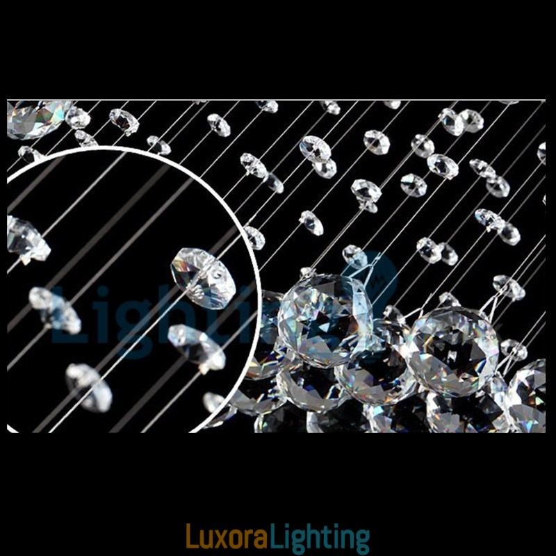 Designer Touch Decorative Modern Contemporary Chandelier Flush mount Pendant Fixture Crystal Rain Drop Light