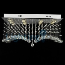 Designer Touch Decorative Modern Contemporary Chandelier Flush mount Pendant Fixture Crystal Rain Drop Light