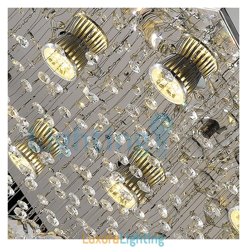 Designer Touch Decorative Modern Contemporary Chandelier Flush mount Pendant Fixture Crystal Rain Drop Light