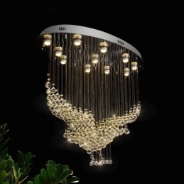 Designer Touch Decorative Modern Contemporary Chandelier Flush mount Pendant Fixture Crystal Rain Drop Light