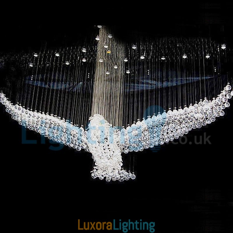 Designer Touch Decorative Modern Contemporary Chandelier Flush mount Pendant Fixture Crystal Rain Drop Light