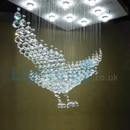 Designer Touch Decorative Modern Contemporary Chandelier Flush mount Pendant Fixture Crystal Rain Drop Light