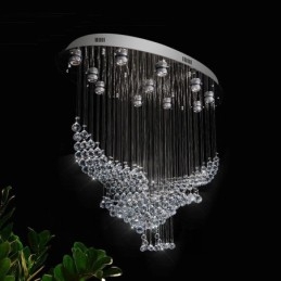 Designer Touch Decorative Modern Contemporary Chandelier Flush mount Pendant Fixture Crystal Rain Drop Light