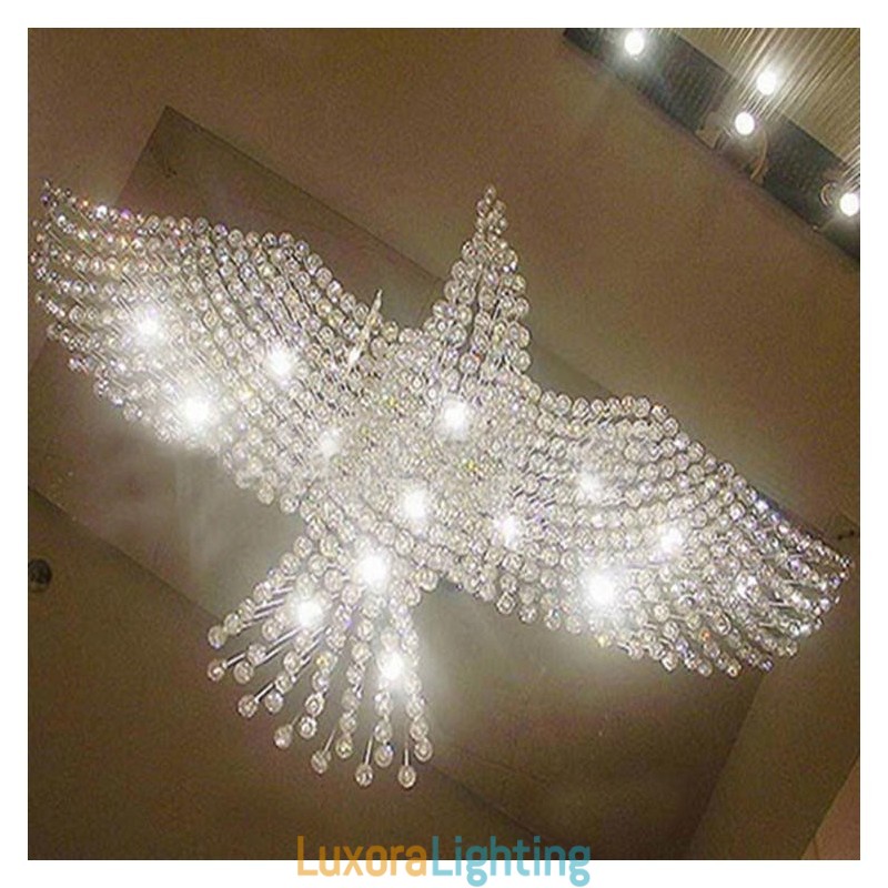 Designer Touch Decorative Modern Contemporary Chandelier Flush mount Pendant Fixture Crystal Rain Drop Light