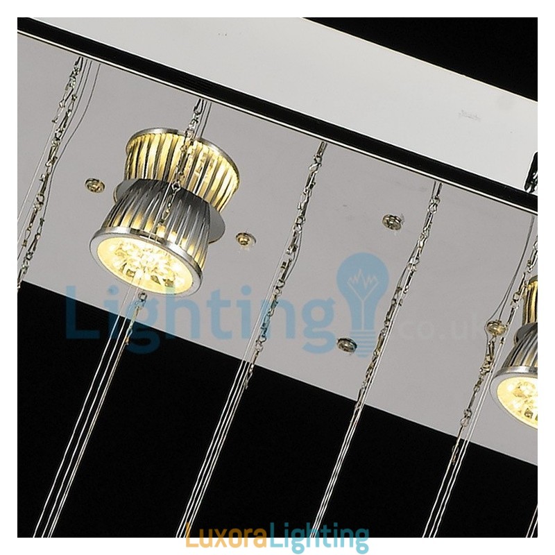 Designer Touch Decorative Modern Contemporary Chandelier Flush mount Pendant Fixture Crystal Rain Drop Light