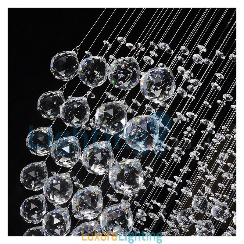Designer Touch Decorative Modern Contemporary Chandelier Flush mount Pendant Fixture Crystal Rain Drop Light