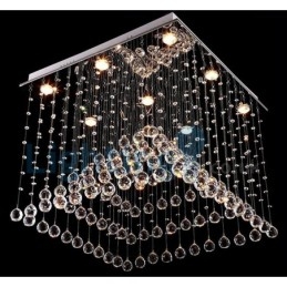 Designer Touch Decorative Modern Contemporary Chandelier Flush mount Pendant Fixture Crystal Rain Drop Light