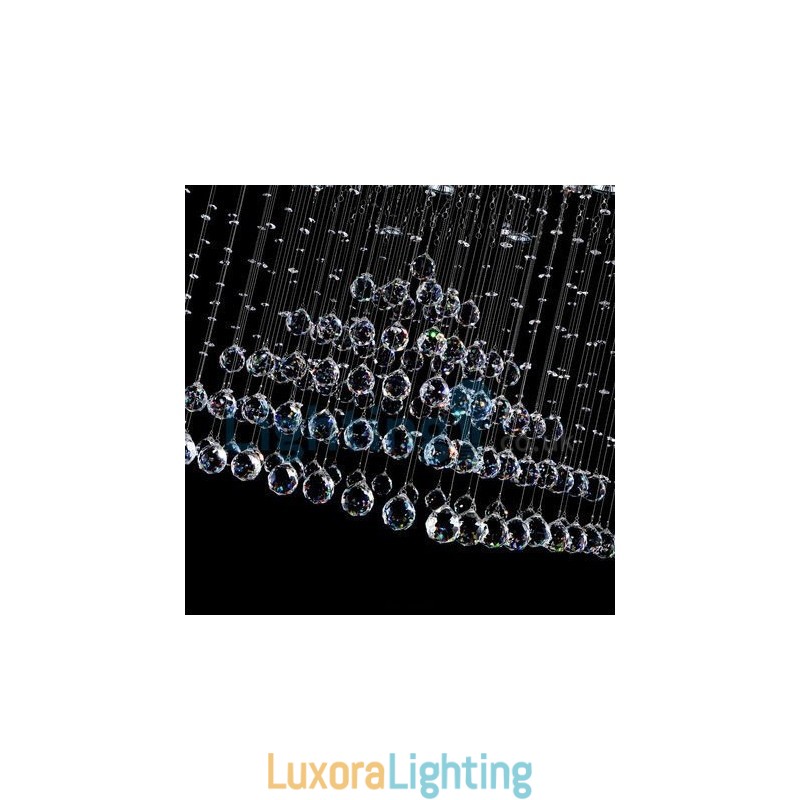 Designer Touch Decorative Modern Contemporary Chandelier Flush mount Pendant Fixture Crystal Rain Drop Light