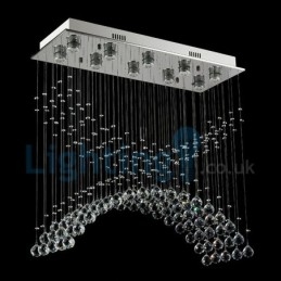 Designer Touch Decorative Modern Contemporary Chandelier Flush mount Pendant Fixture Crystal Rain Drop Light