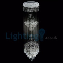 Designer Touch Decorative Modern Contemporary Chandelier Flush mount Pendant Fixture Crystal Rain Drop Light