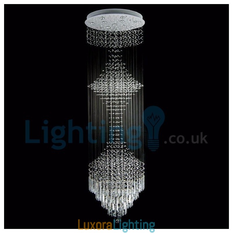 Designer Touch Decorative Modern Contemporary Chandelier Flush mount Pendant Fixture Crystal Rain Drop Light