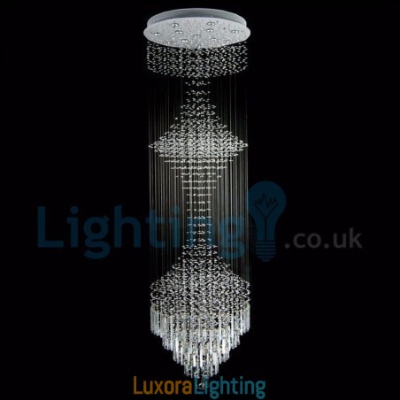 Designer Touch Decorative Modern Contemporary Chandelier Flush mount Pendant Fixture Crystal Rain Drop Light