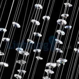 Designer Touch Decorative Modern Contemporary Chandelier Flush mount Pendant Fixture Crystal Rain Drop Light