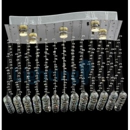 Designer Touch Decorative Modern Contemporary Chandelier Flush mount Pendant Fixture Crystal Rain Drop Light