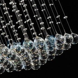 Designer Touch Decorative Modern Contemporary Chandelier Flush mount Pendant Fixture Crystal Rain Drop Light