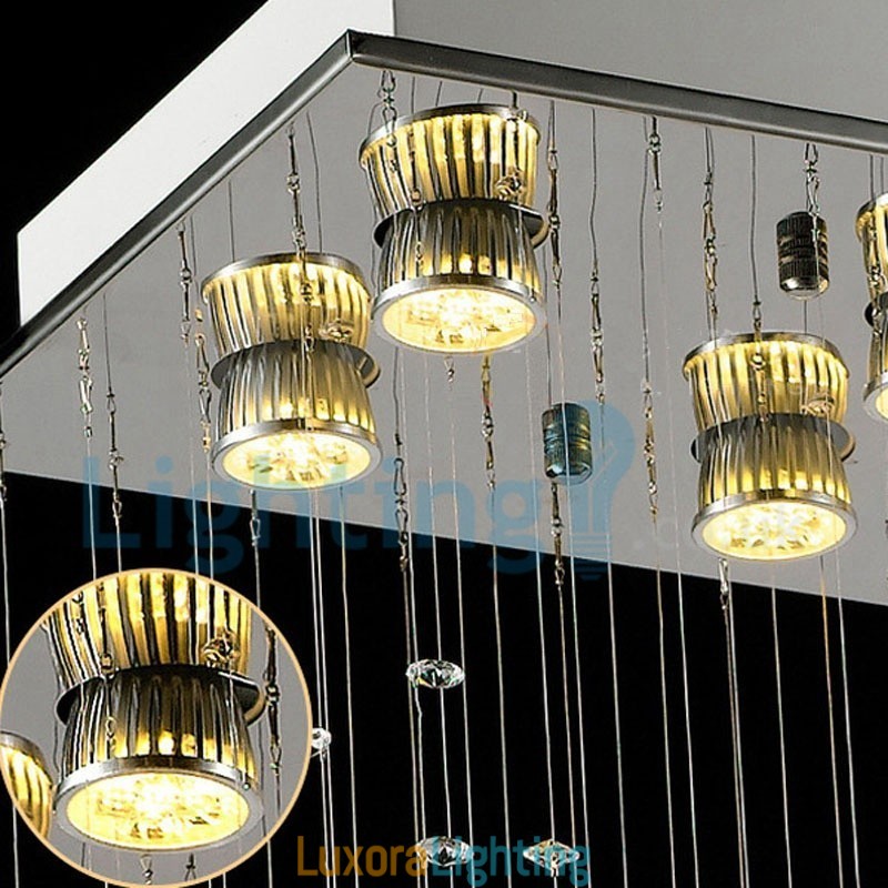 Designer Touch Decorative Modern Contemporary Chandelier Flush mount Pendant Fixture Crystal Rain Drop Light