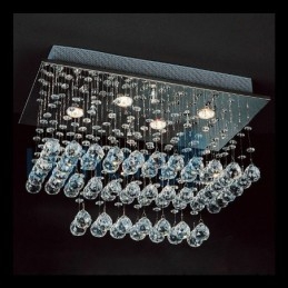 Designer Touch Decorative Modern Contemporary Chandelier Flush mount Pendant Fixture Crystal Rain Drop Light