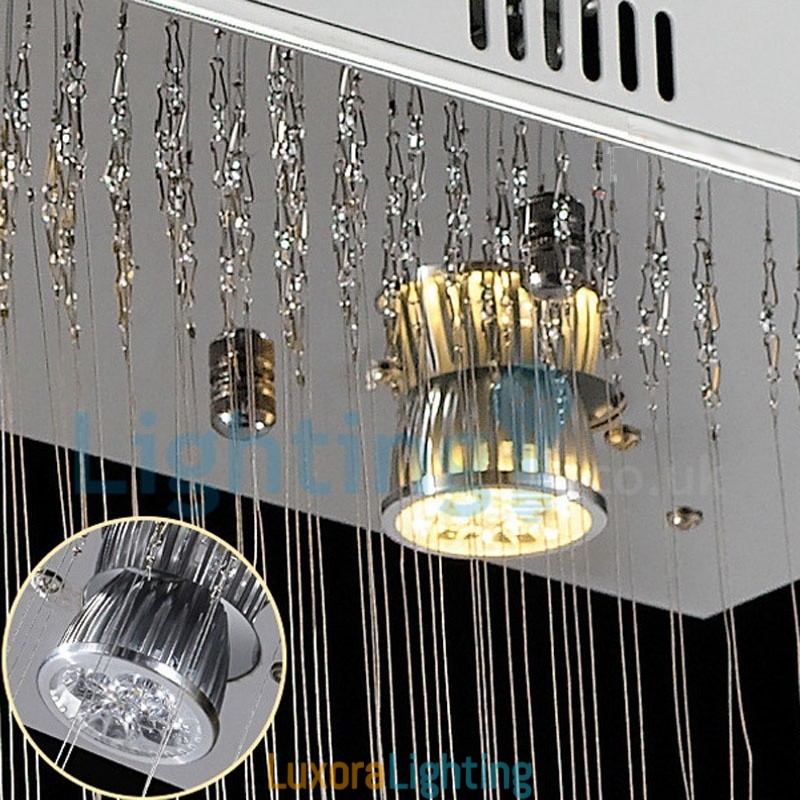 Designer Touch Decorative Modern Contemporary Chandelier Flush mount Pendant Fixture Crystal Rain Drop Light