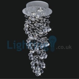Designer Touch Decorative Modern Contemporary Chandelier Flush mount Pendant Fixture Crystal Rain Drop Light