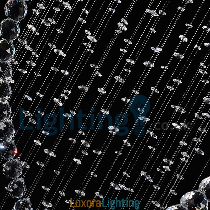 Designer Touch Decorative Modern Contemporary Chandelier Flush mount Pendant Fixture Crystal Rain Drop Light