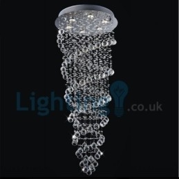 Designer Touch Decorative Modern Contemporary Chandelier Flush mount Pendant Fixture Crystal Rain Drop Light
