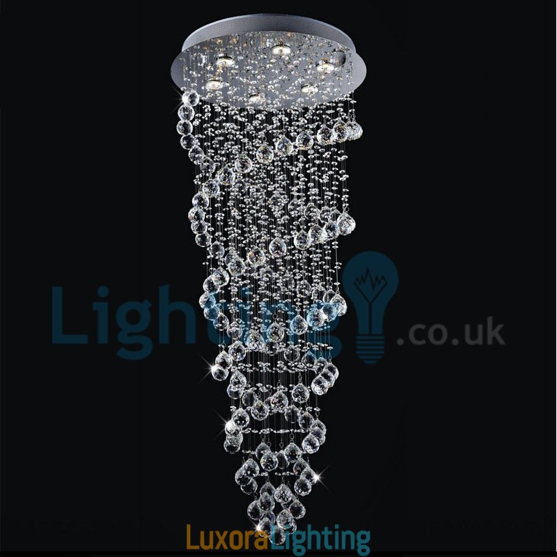 Designer Touch Decorative Modern Contemporary Chandelier Flush mount Pendant Fixture Crystal Rain Drop Light