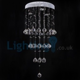 Designer Touch Decorative Modern Contemporary Chandelier Flush mount Pendant Fixture Crystal Rain Drop Light