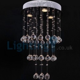 Designer Touch Decorative Modern Contemporary Chandelier Flush mount Pendant Fixture Crystal Rain Drop Light