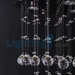 Designer Touch Decorative Modern Contemporary Chandelier Flush mount Pendant Fixture Crystal Rain Drop Light