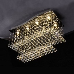 Designer Touch Decorative Modern Contemporary Chandelier Flush mount Pendant Fixture Crystal Rain Drop Light