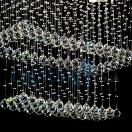 Designer Touch Decorative Modern Contemporary Chandelier Flush mount Pendant Fixture Crystal Rain Drop Light