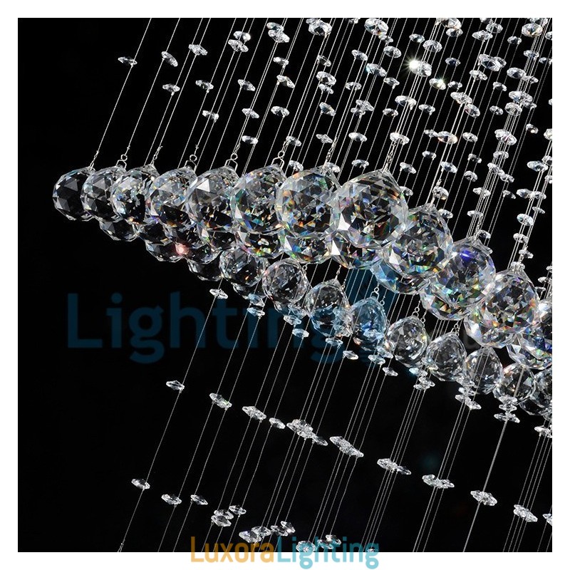 Designer Touch Decorative Modern Contemporary Chandelier Flush mount Pendant Fixture Crystal Rain Drop Light