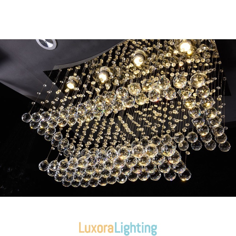 Designer Touch Decorative Modern Contemporary Chandelier Flush mount Pendant Fixture Crystal Rain Drop Light