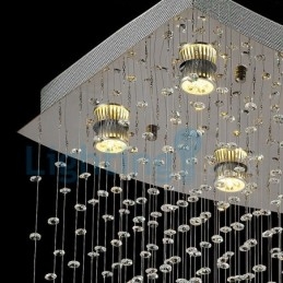 Designer Touch Decorative Modern Contemporary Chandelier Flush mount Pendant Fixture Crystal Rain Drop Light
