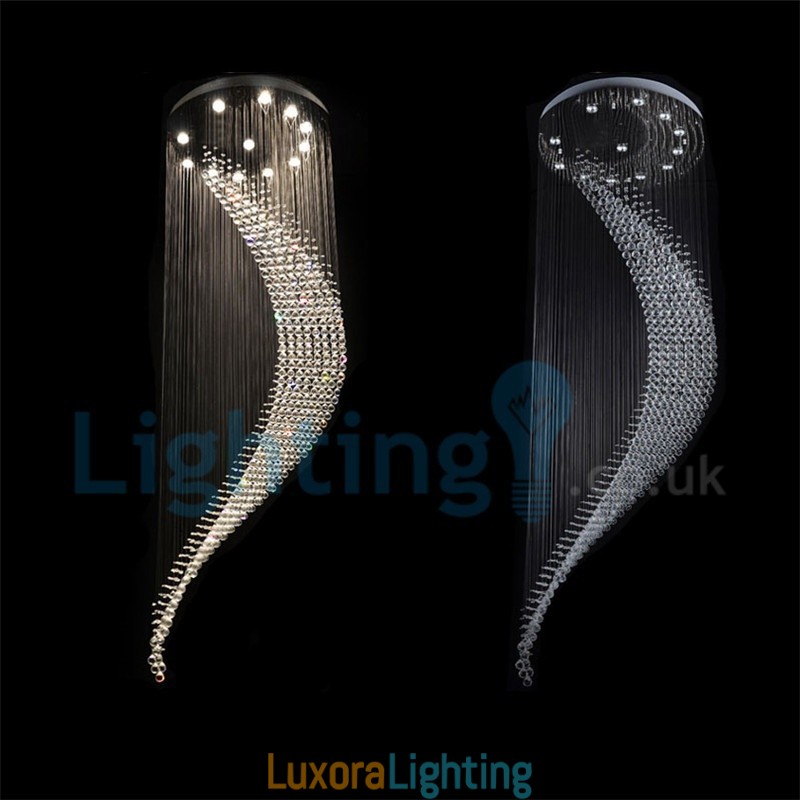 Designer Touch Decorative Modern Contemporary Chandelier Flush mount Pendant Fixture Crystal Rain Drop Light