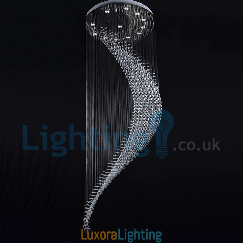 Designer Touch Decorative Modern Contemporary Chandelier Flush mount Pendant Fixture Crystal Rain Drop Light