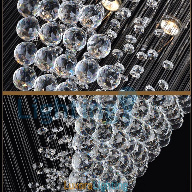 Designer Touch Decorative Modern Contemporary Chandelier Flush mount Pendant Fixture Crystal Rain Drop Light