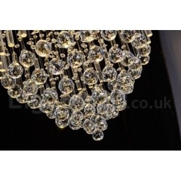 Designer Touch Decorative Modern Contemporary Chandelier Flush mount Pendant Fixture Crystal Rain Drop Light
